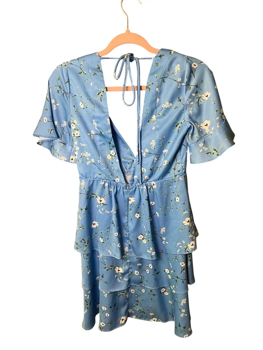 Show Me Your MuMu Floral Tiered V-Neck Mini Dress - Picture 7 of 7